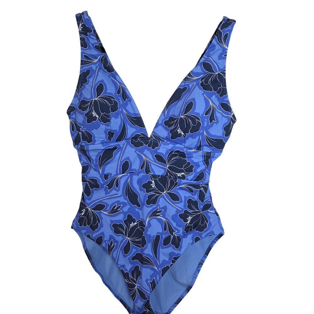 Tommy Bahama Blue Floral One-Piece Swimsuit